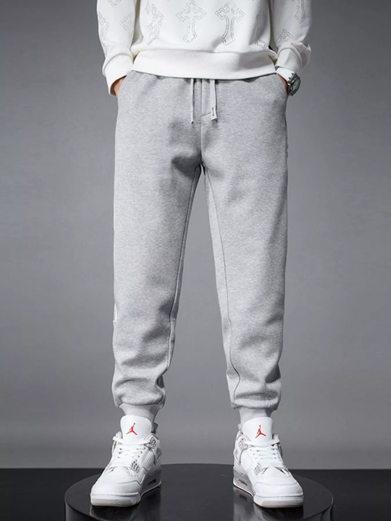 Men's Side Striped Drawstring Joggers