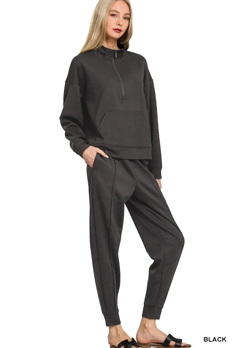 Scuba Half Zip Sweatshirt and Joggers Set