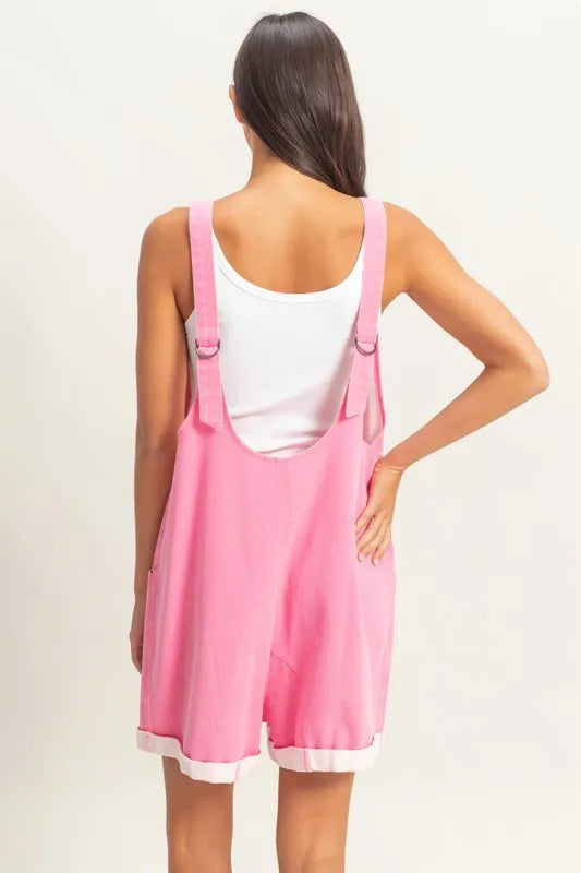 V-Neck Pocket Detail Romper