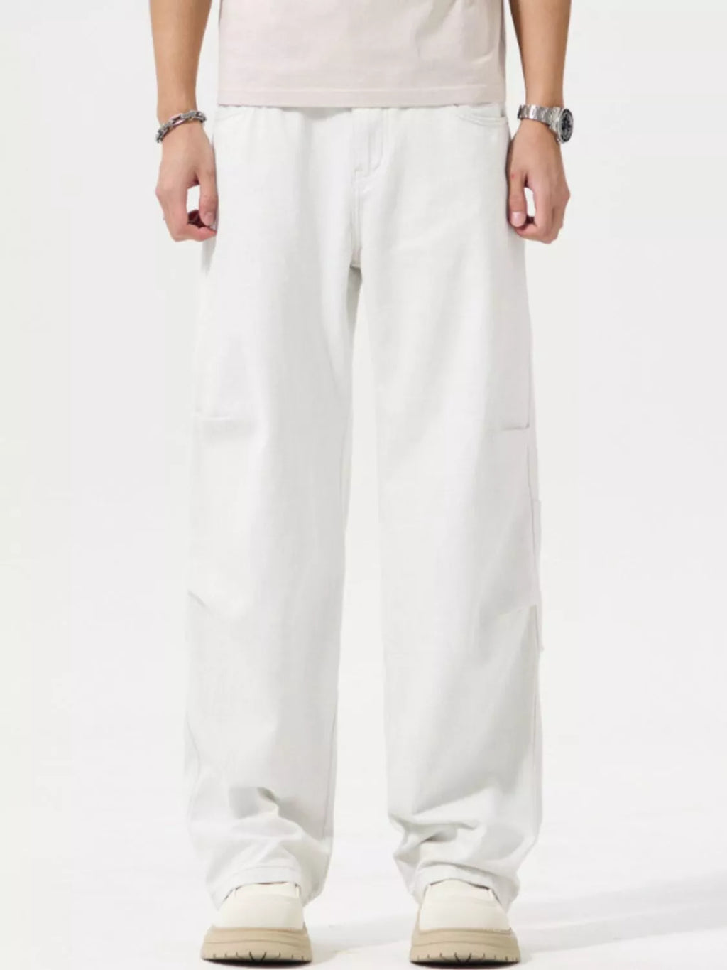 Men's Full Size Wide Leg Casual Jeans Plus Size