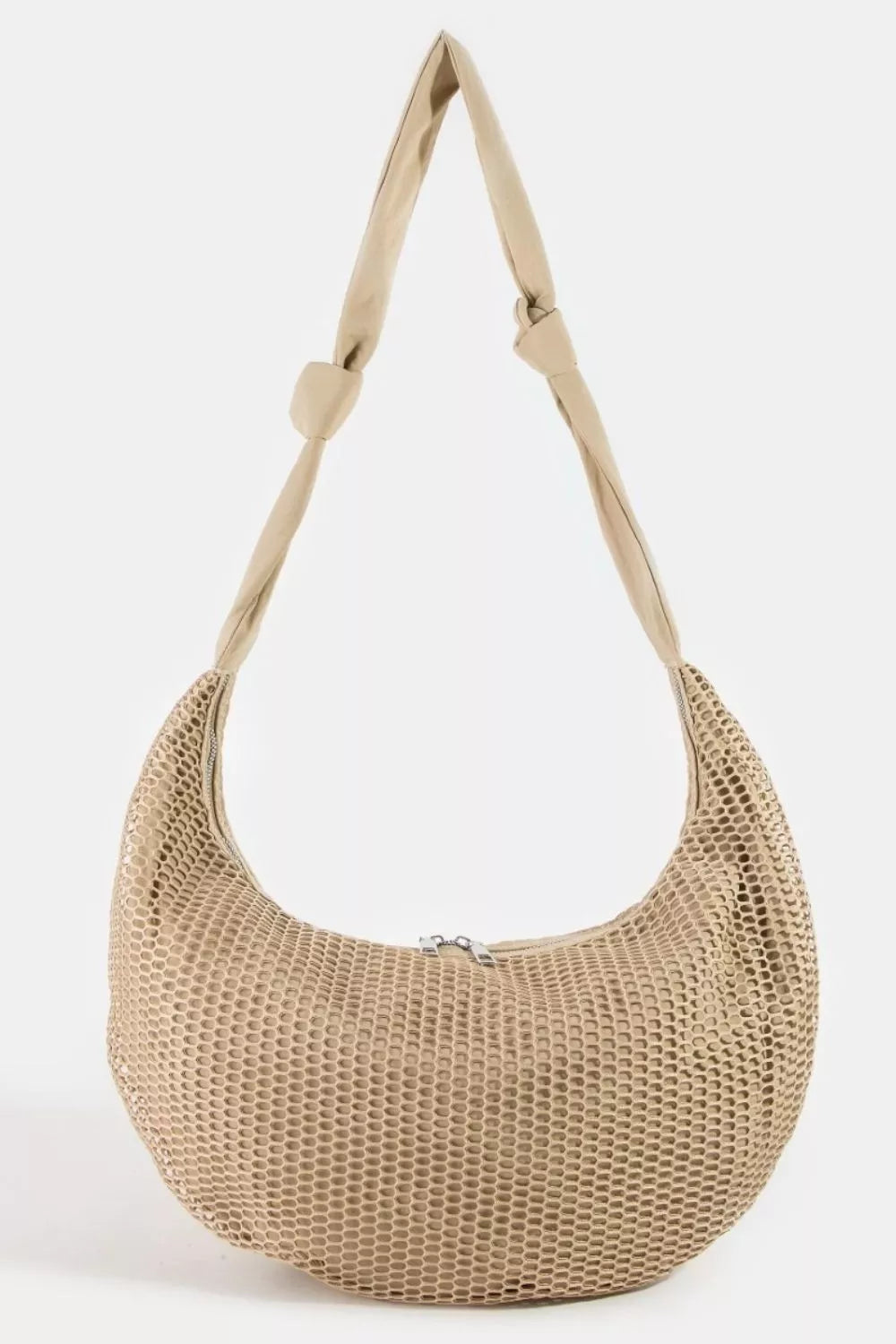 Textured Mesh Knot Shoulder Bag