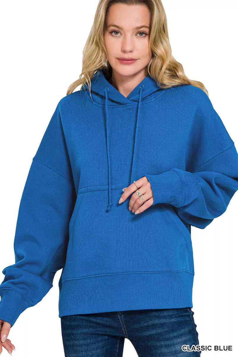 Oversized Fleece Kangaroo Pocket Hoodie