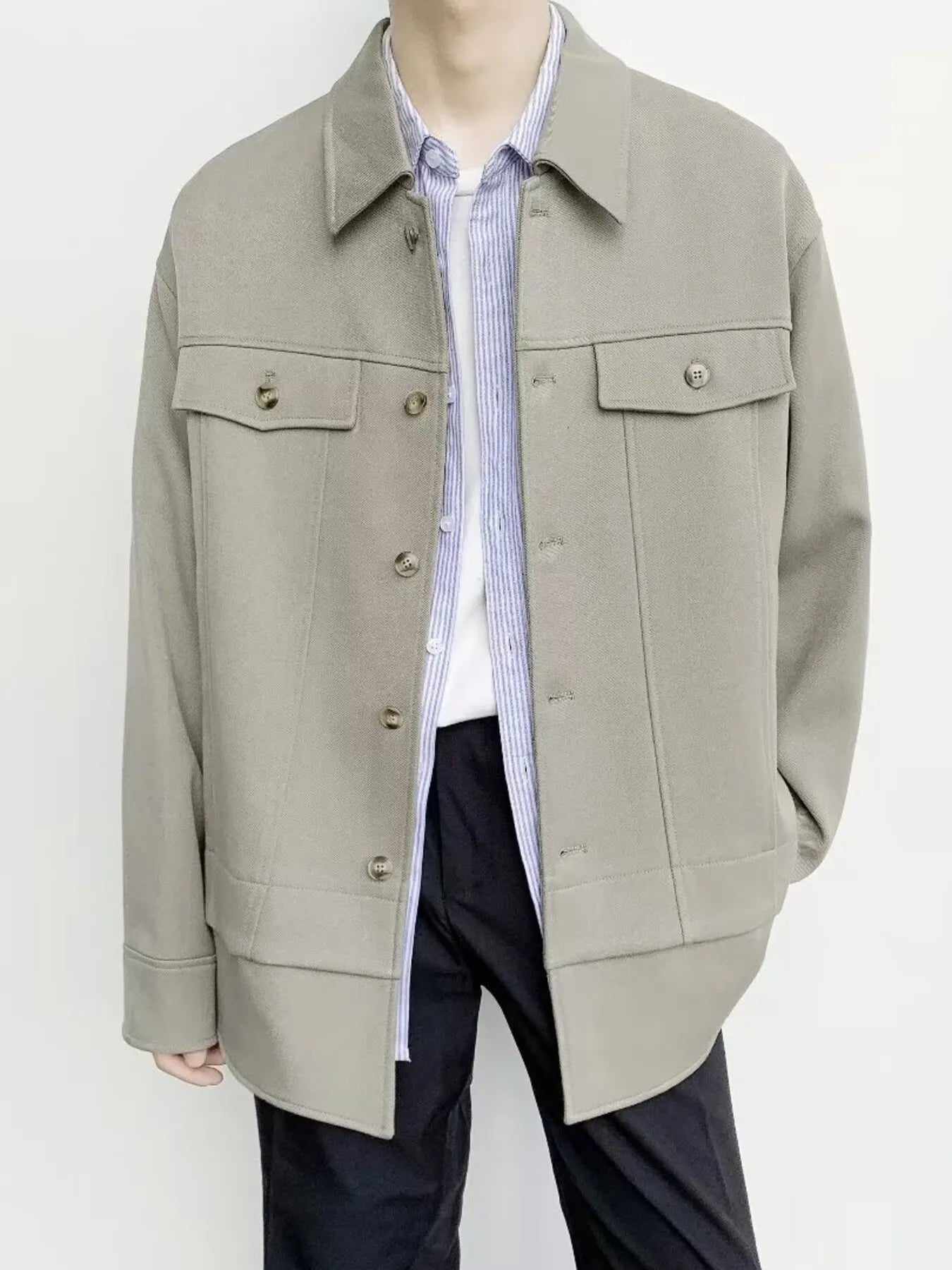 Men's Casual Button-Down Jacket