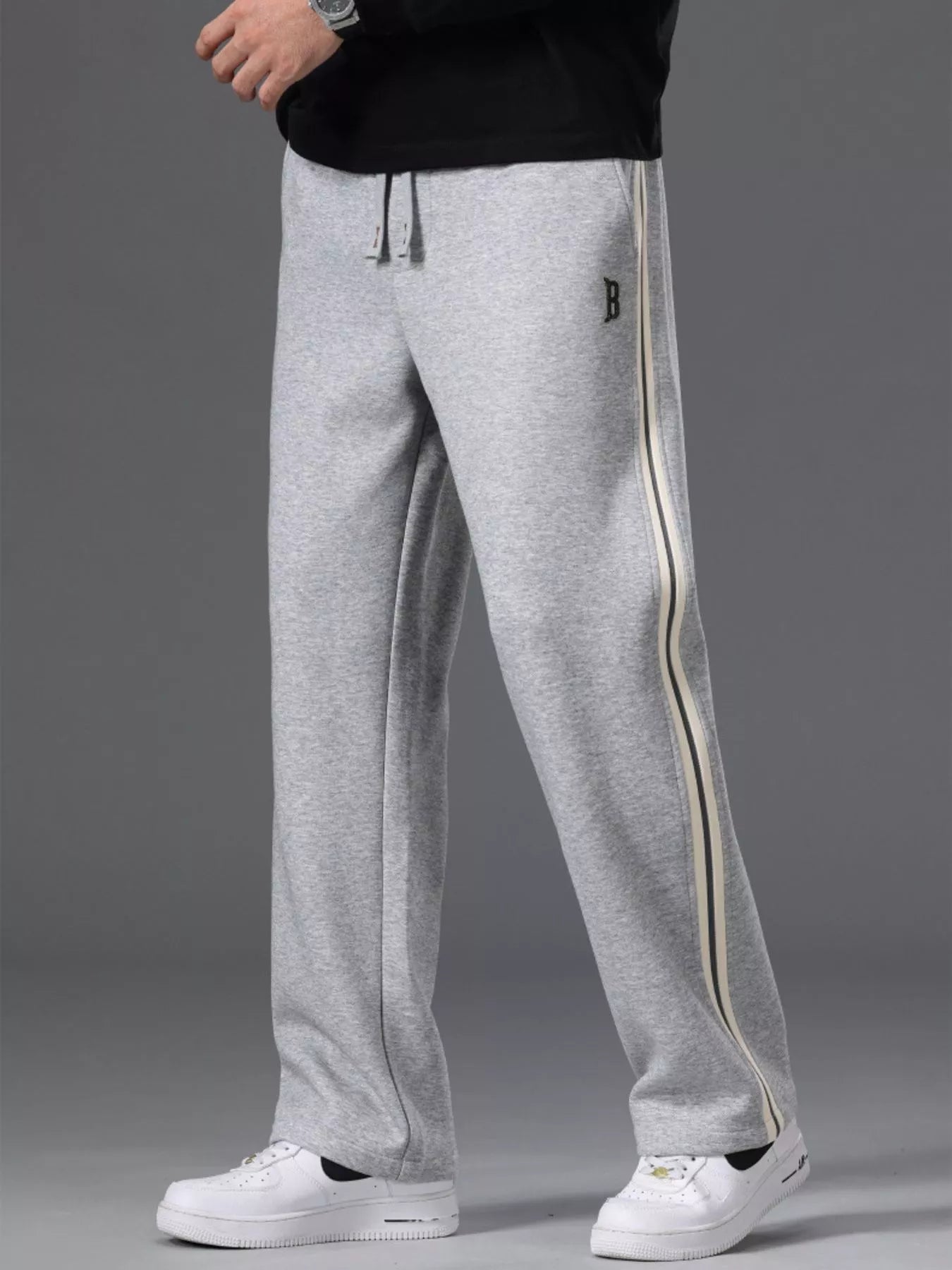 Men's Side Striped Casual Drawstring Pants