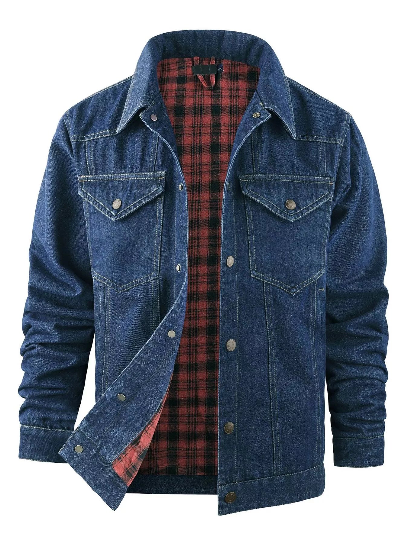 Men's Casual Snap Down Denim Jacket