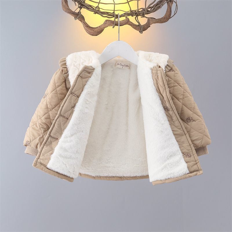 New Stylish Cotton-padded Coat For Baby Girls Childrens Quilted Winter Wear