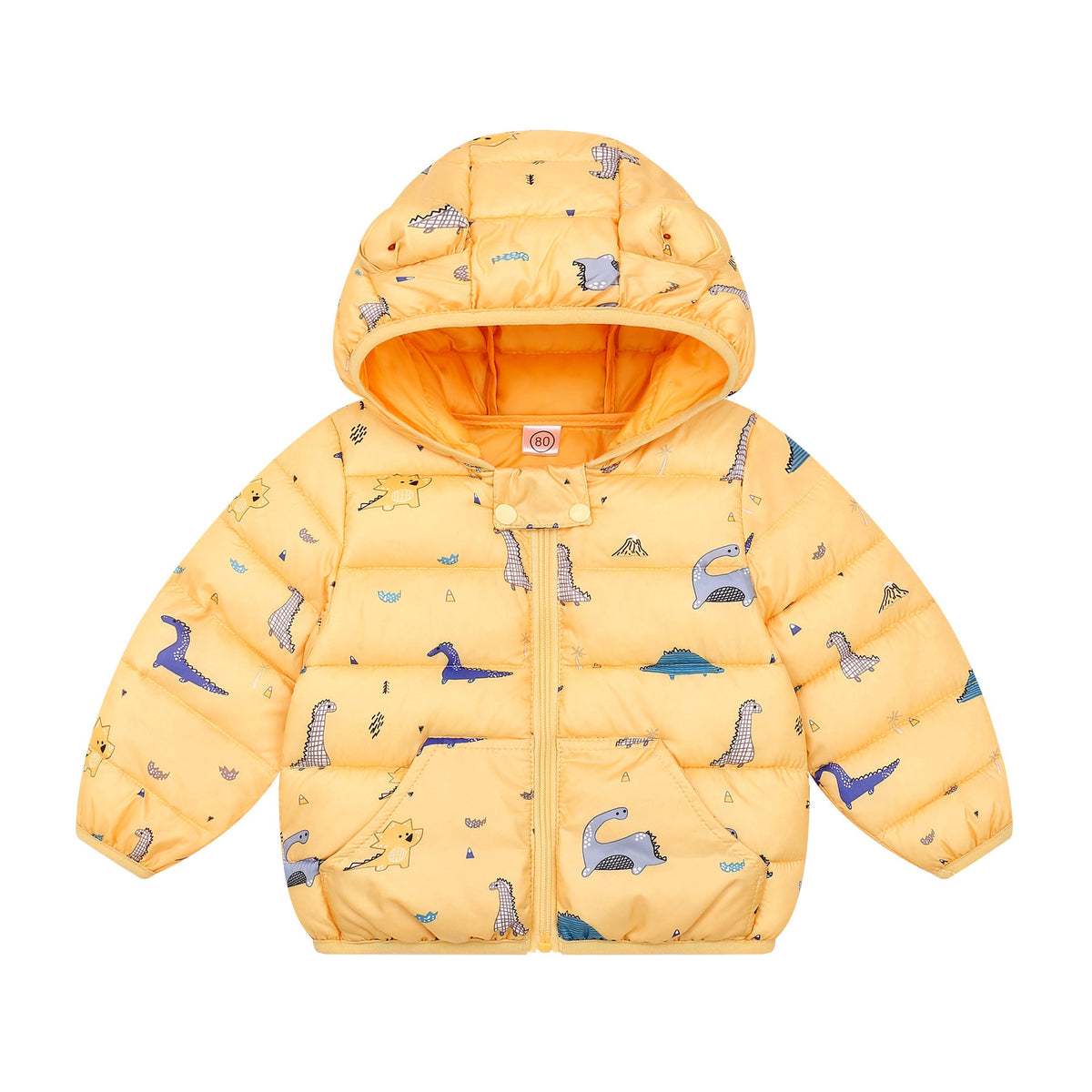 Small And Medium-sized Children's Down Padded Winter Boys And Girls Printed Cotton Coat