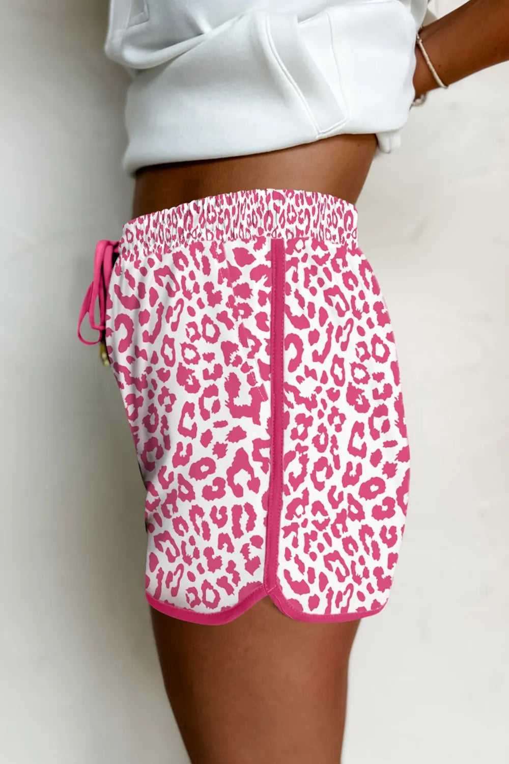 Leopard Drawstring Shorts – Comfortable and Stylish Fit See size chart under “more details”