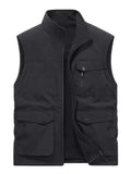 Men's Plus Size Zip Up Vest Coat