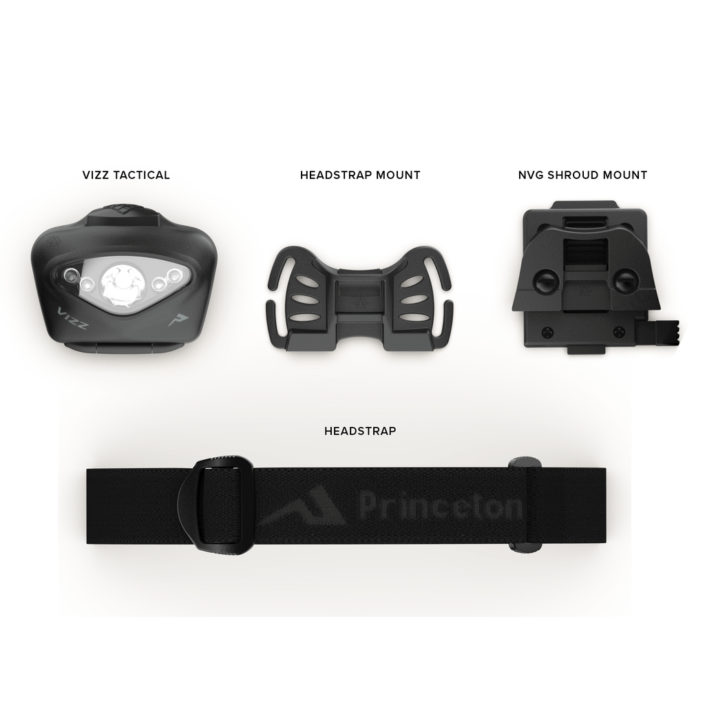 Princeton Tec Vizz Tactical MPLS | 550 Lumens Headlamp | Made in USA