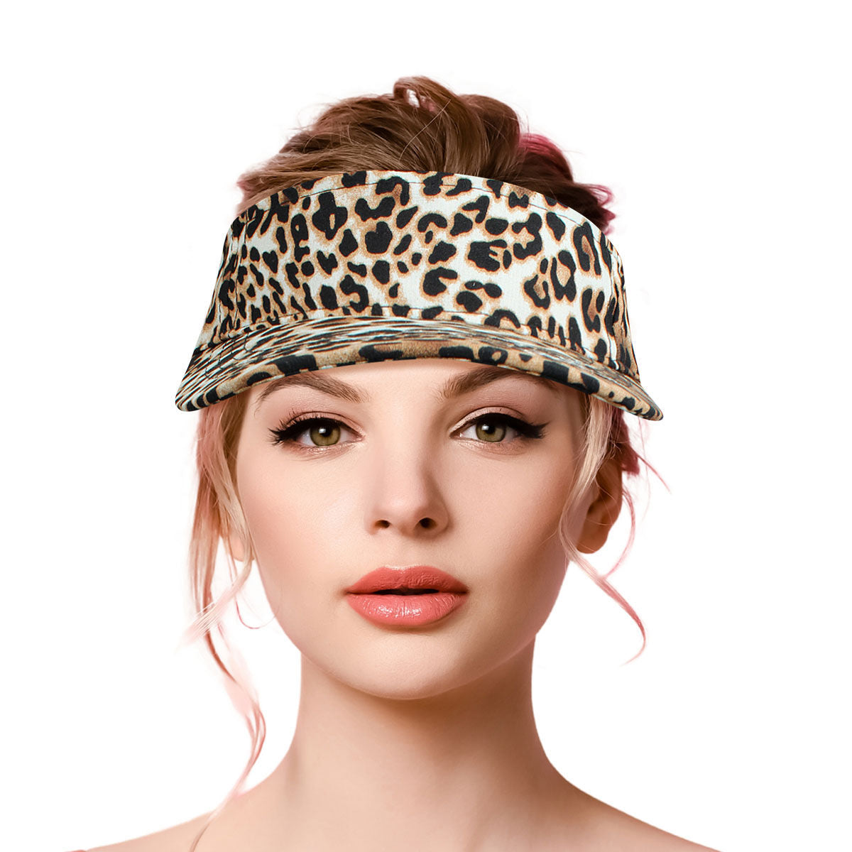 Visor Hat Wild Leopard Print Trendy Stylish Accessory