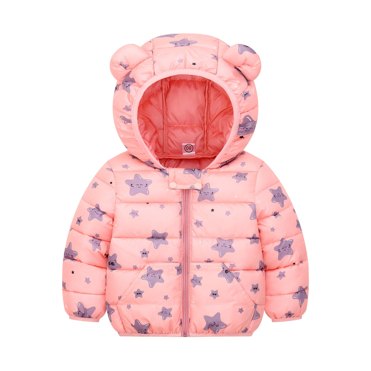 Small And Medium-sized Children's Down Padded Winter Boys And Girls Printed Cotton Coat