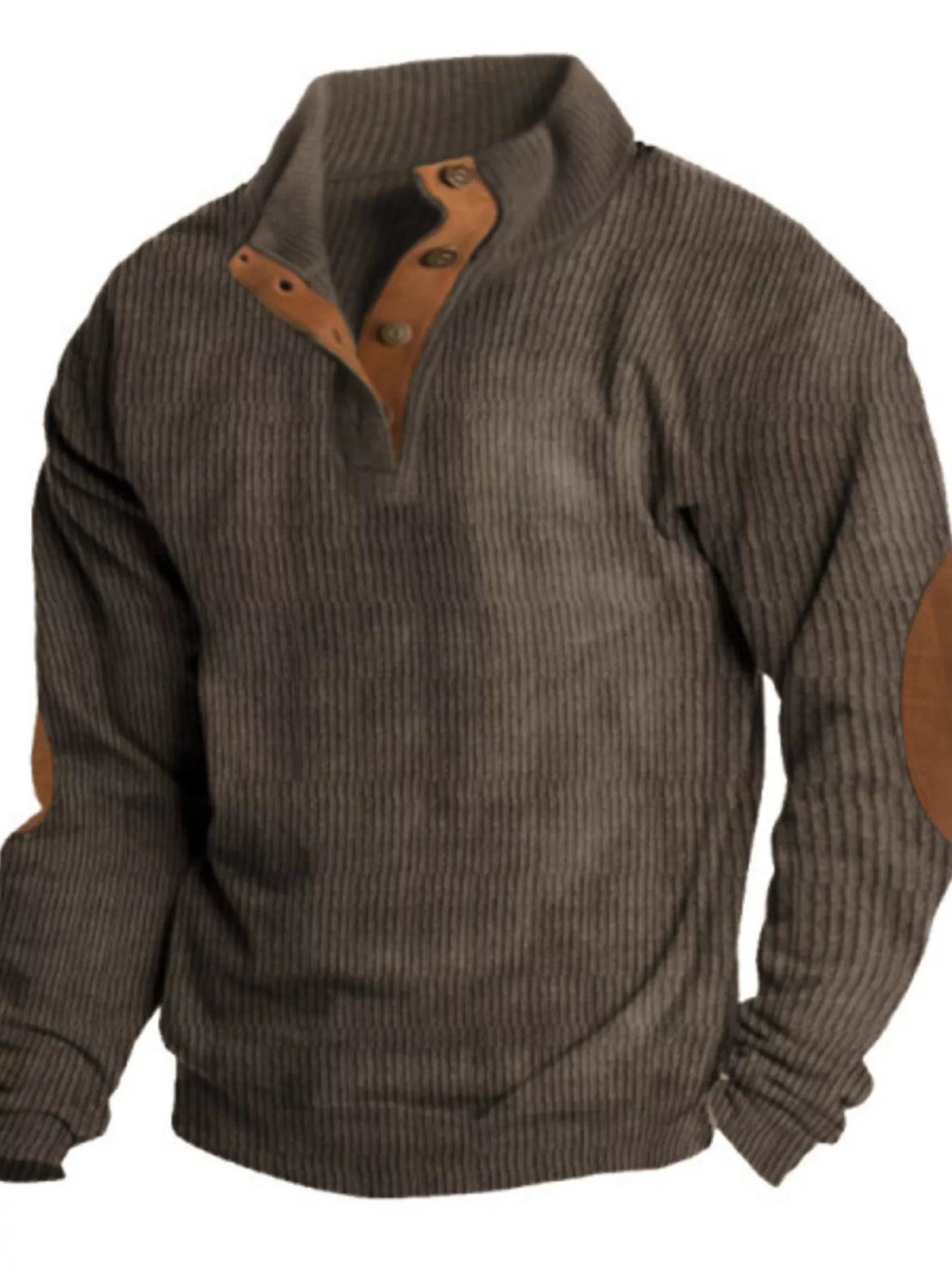 Men's Full Size Vintage Corduroy Long Sleeve Top Plus Size