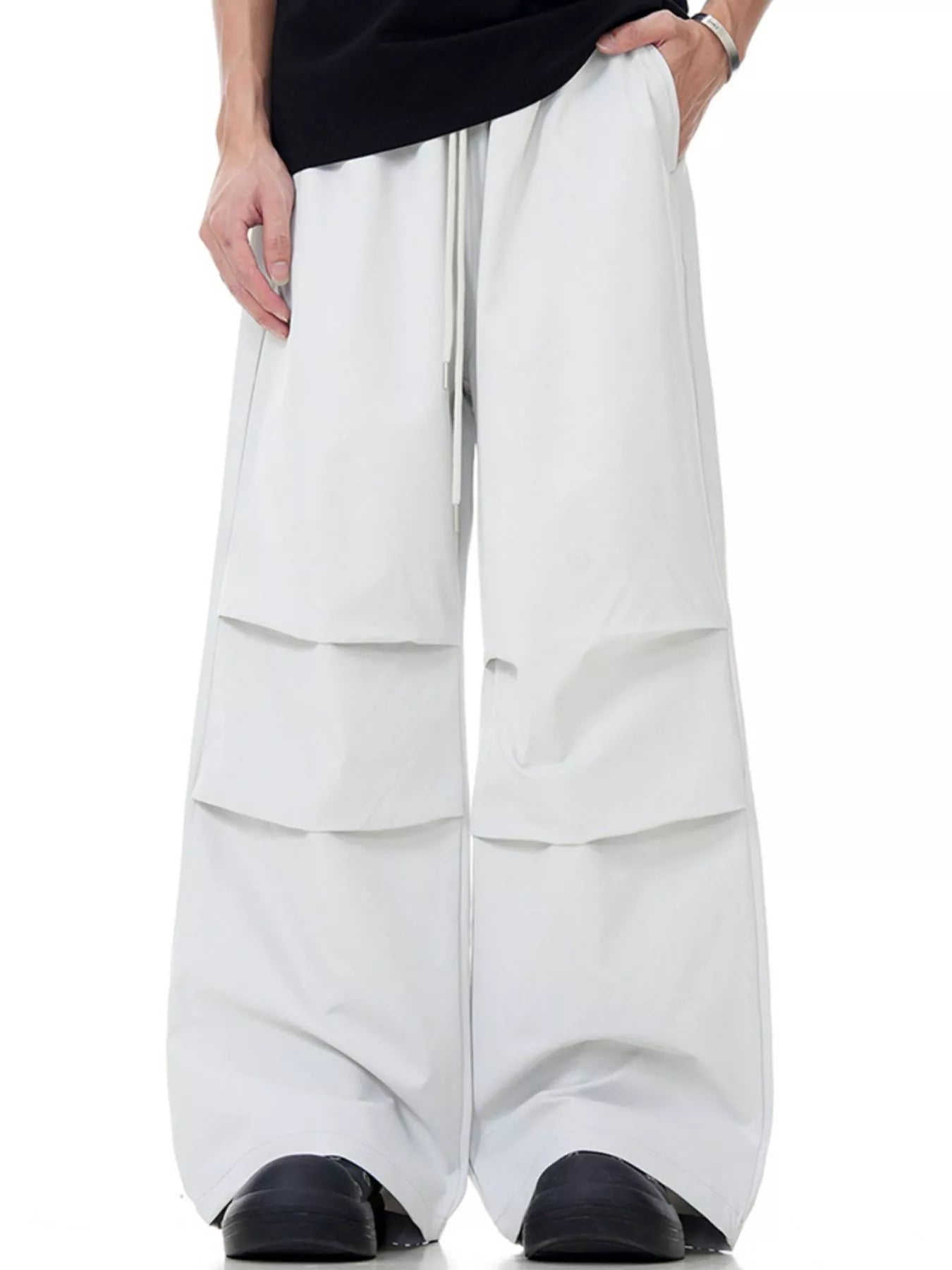 Men's Wide-Leg Drawstring Pants