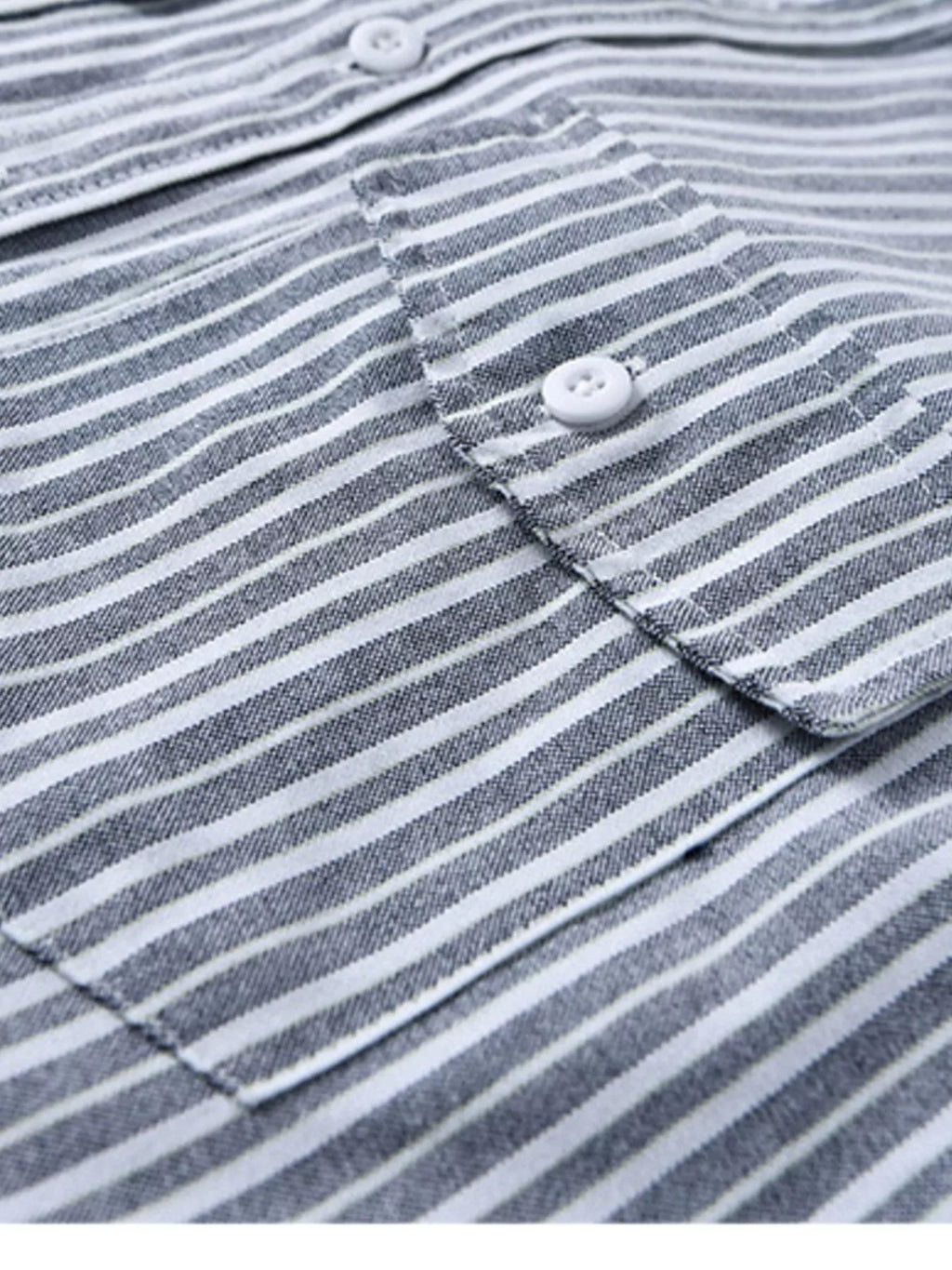 Men's Plus Size Striped Casual Long Sleeve Shirt