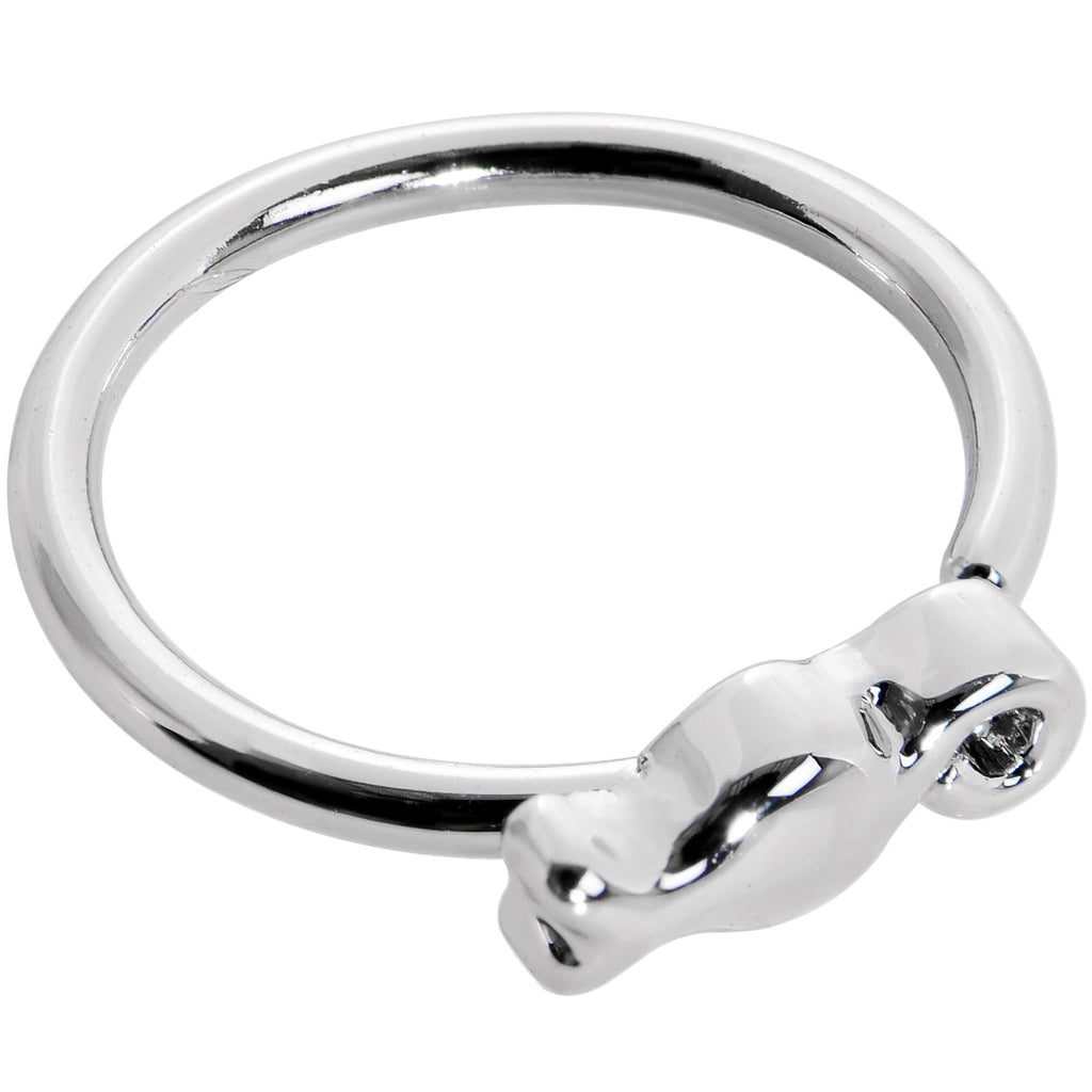 20G 5/16 Tiny Tulip Flower Seamless Circular Ring