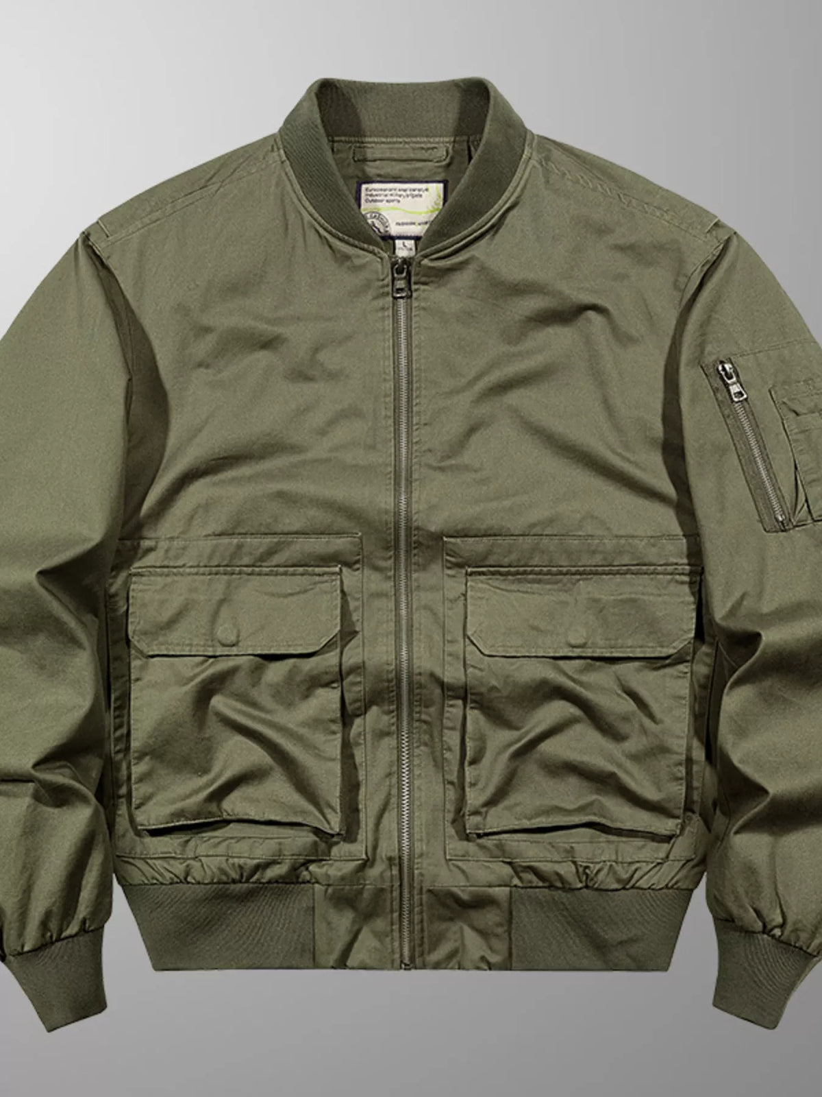 Men's Plus Size Zip Up Bomber Jacket