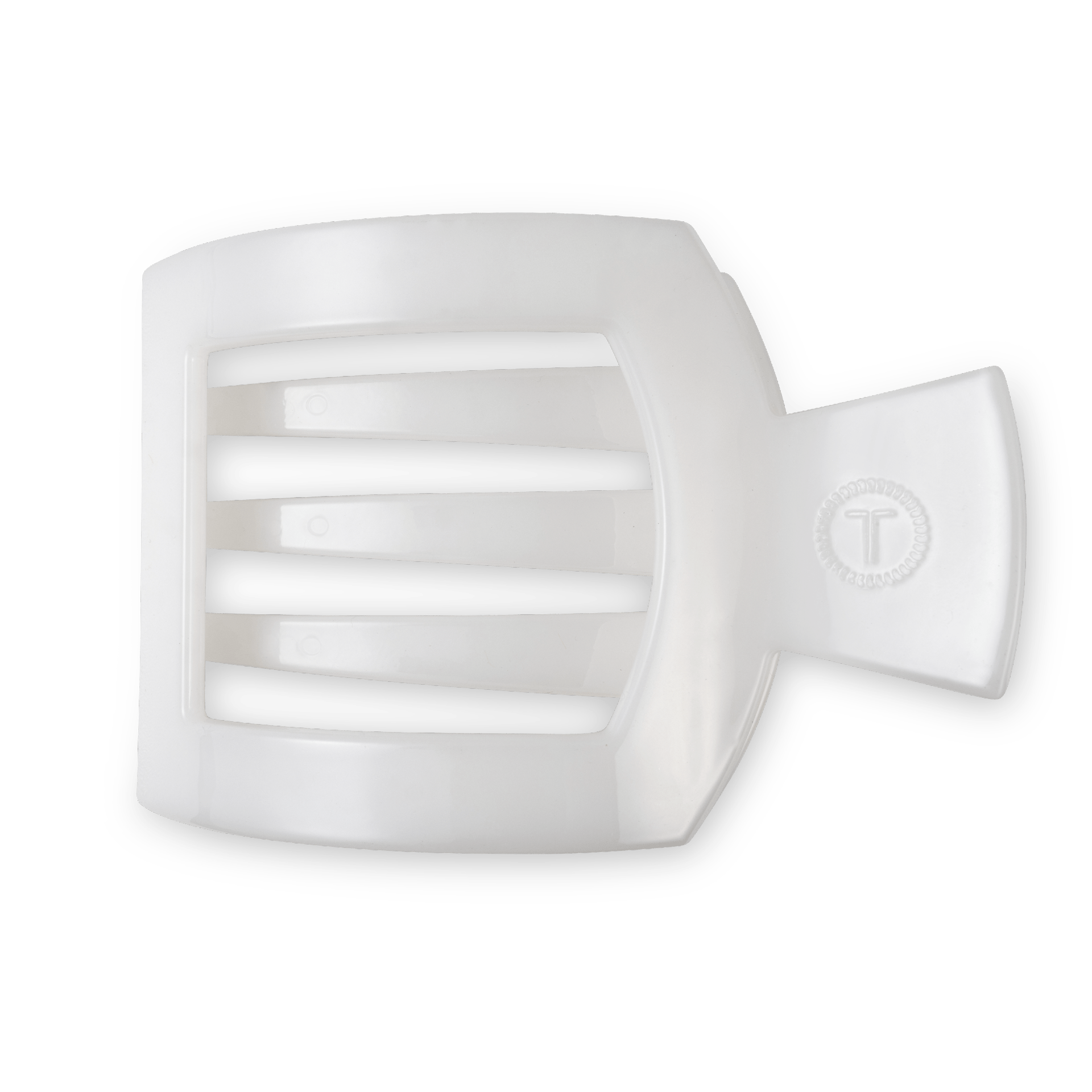 Coconut White Large Flat Square Hair Clip