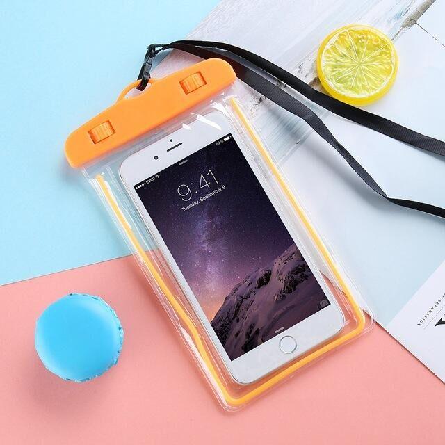 Colorful Pouch Universal Waterproof Cell Phones Useful Dropping Convenient To Use Lightweight Portable Bags Plastic Waterproof Underwater Pouch for Mobile Phone Case & Strap 3.5 -6 inch