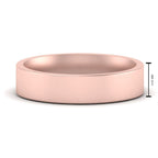 Comfort Fit Flat 4 mm Mens Wedding Band