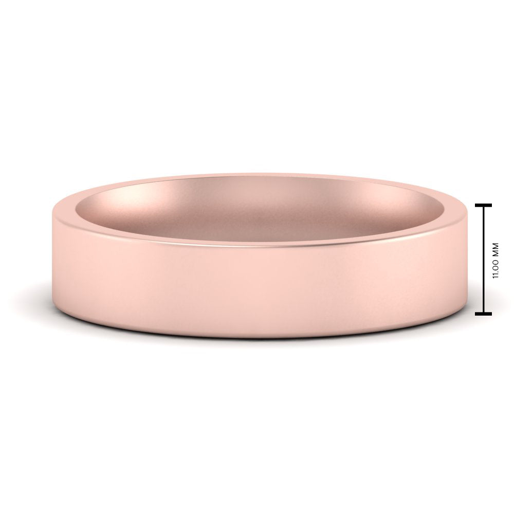 Comfort Fit Flat 4 mm Mens Wedding Band