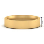 Comfort Fit Flat 4 mm Mens Wedding Band