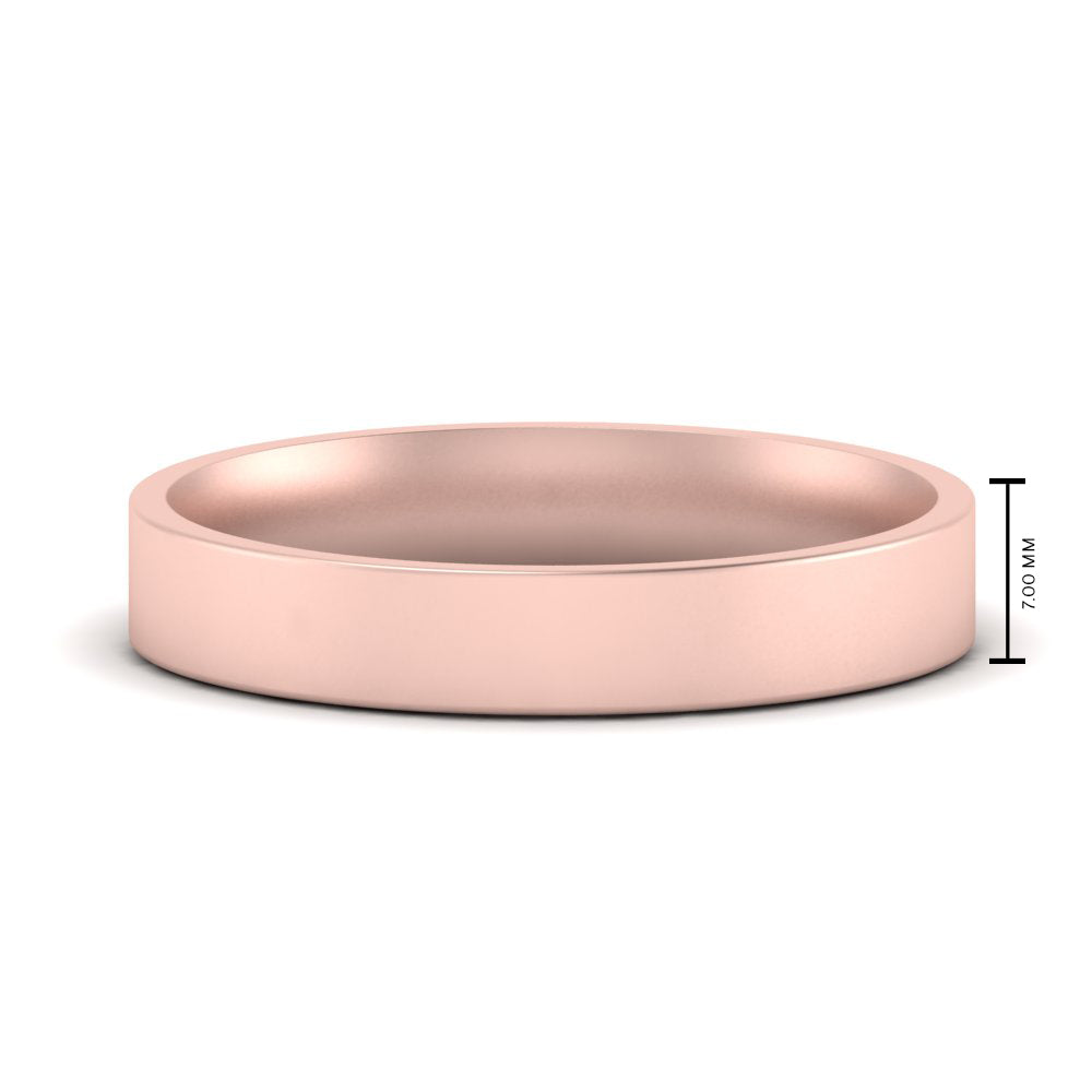 Comfort Fit Flat 4 mm Mens Wedding Band
