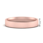Comfort Fit Flat 4 mm Mens Wedding Band