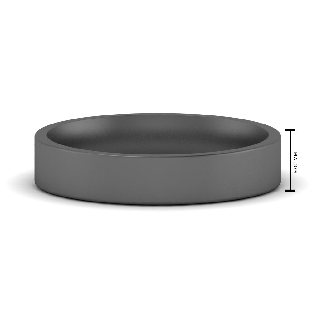 Comfort Fit Flat 4 mm Mens Wedding Band