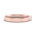 Comfort Fit Flat 4 mm Mens Wedding Band