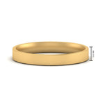 Comfort Fit Flat 4 mm Mens Wedding Band