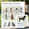 One-Click Foldable Stroller for Large Medium Small Dogs, Pet, Cats with Storage
