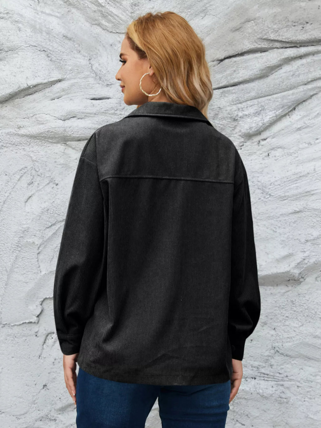 Casual Corduroy Button-Down Jacket
