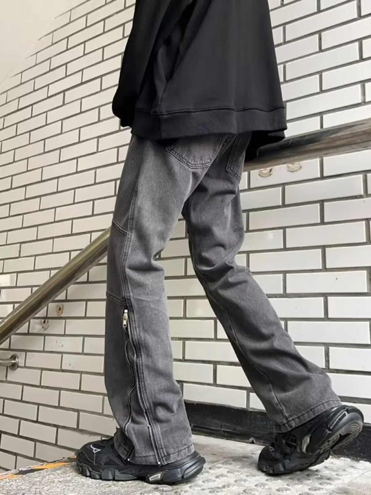 Men's Full Size Wide Leg Jeans Plus Size