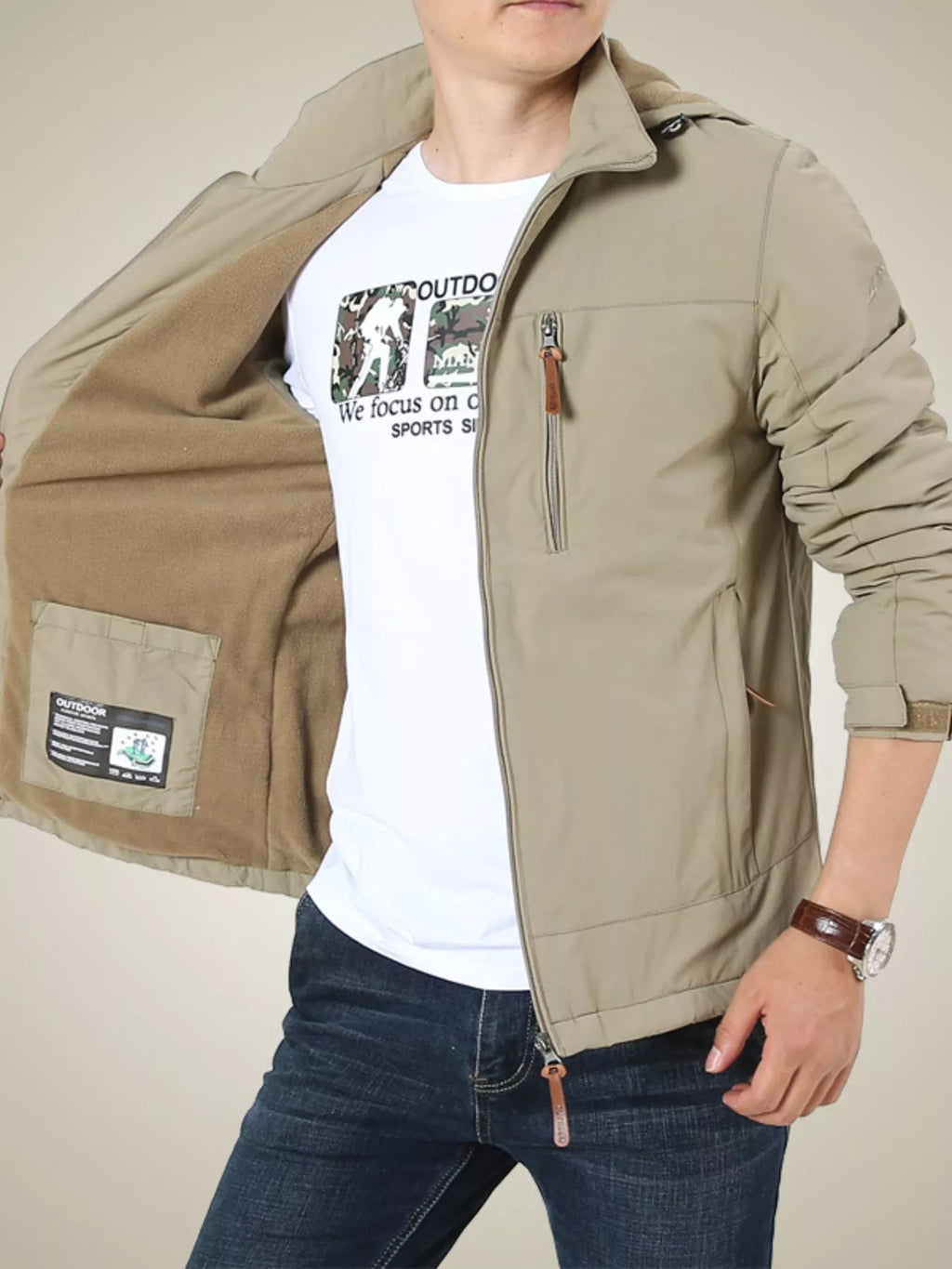 Men's Plus Size Lightweight Outdoor Windproof Jacket