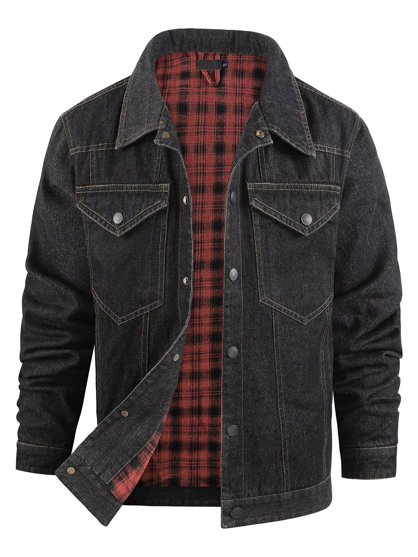 Men's Casual Snap Down Denim Jacket