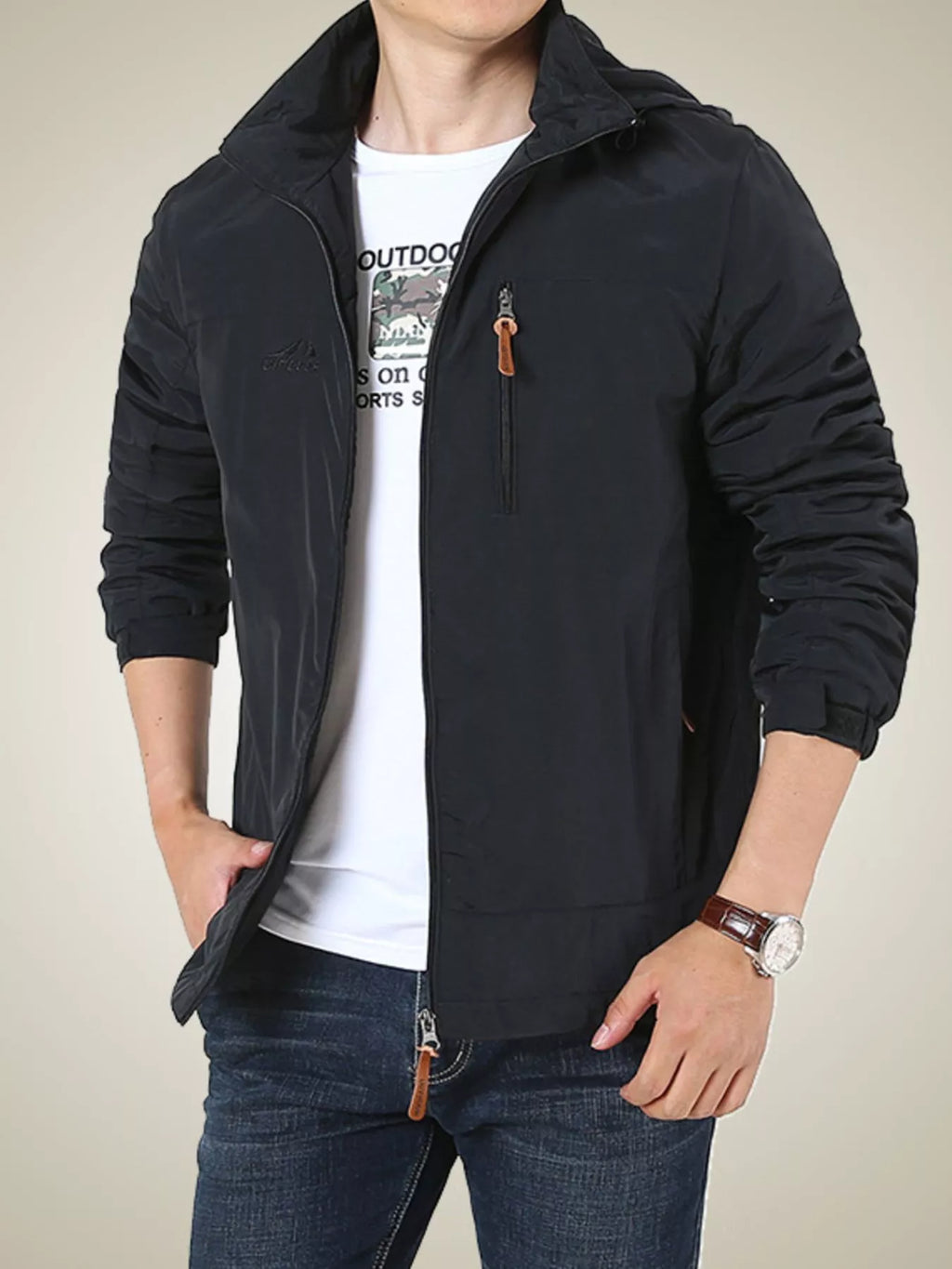 Men's Plus Size Lightweight Outdoor Windproof Jacket