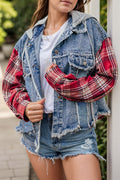 Women's Plaid Denim Jacket