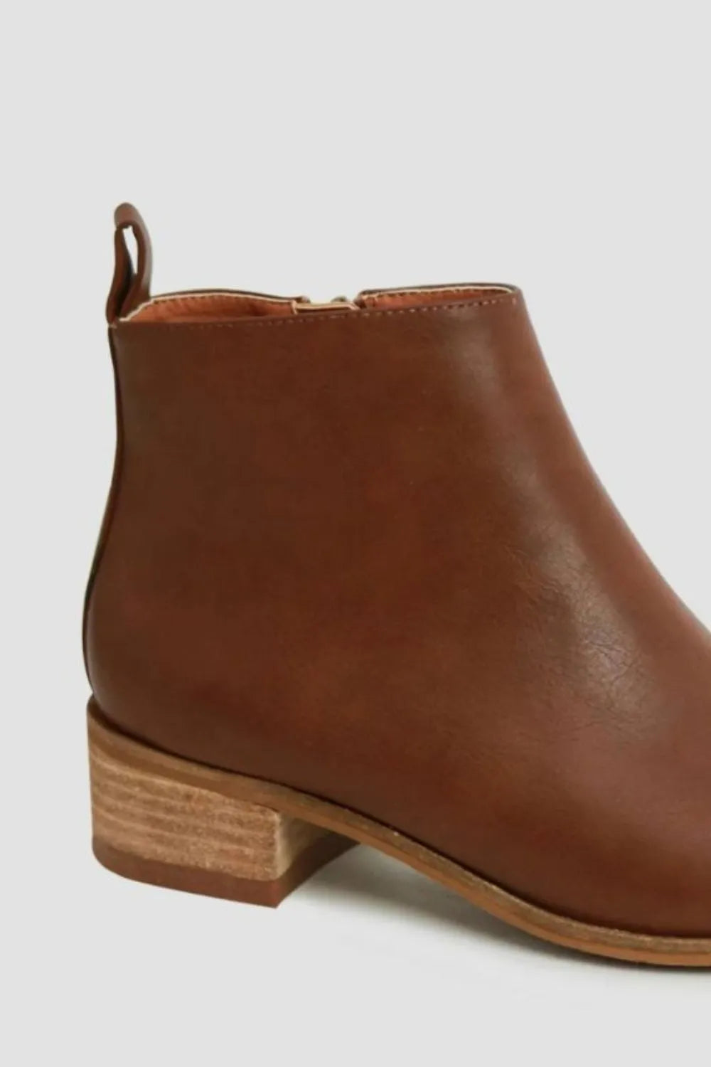 Fashion PU Leather Block Heel Boots