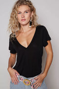 POL Basic V-Neck Short Sleeve T-Shirt
