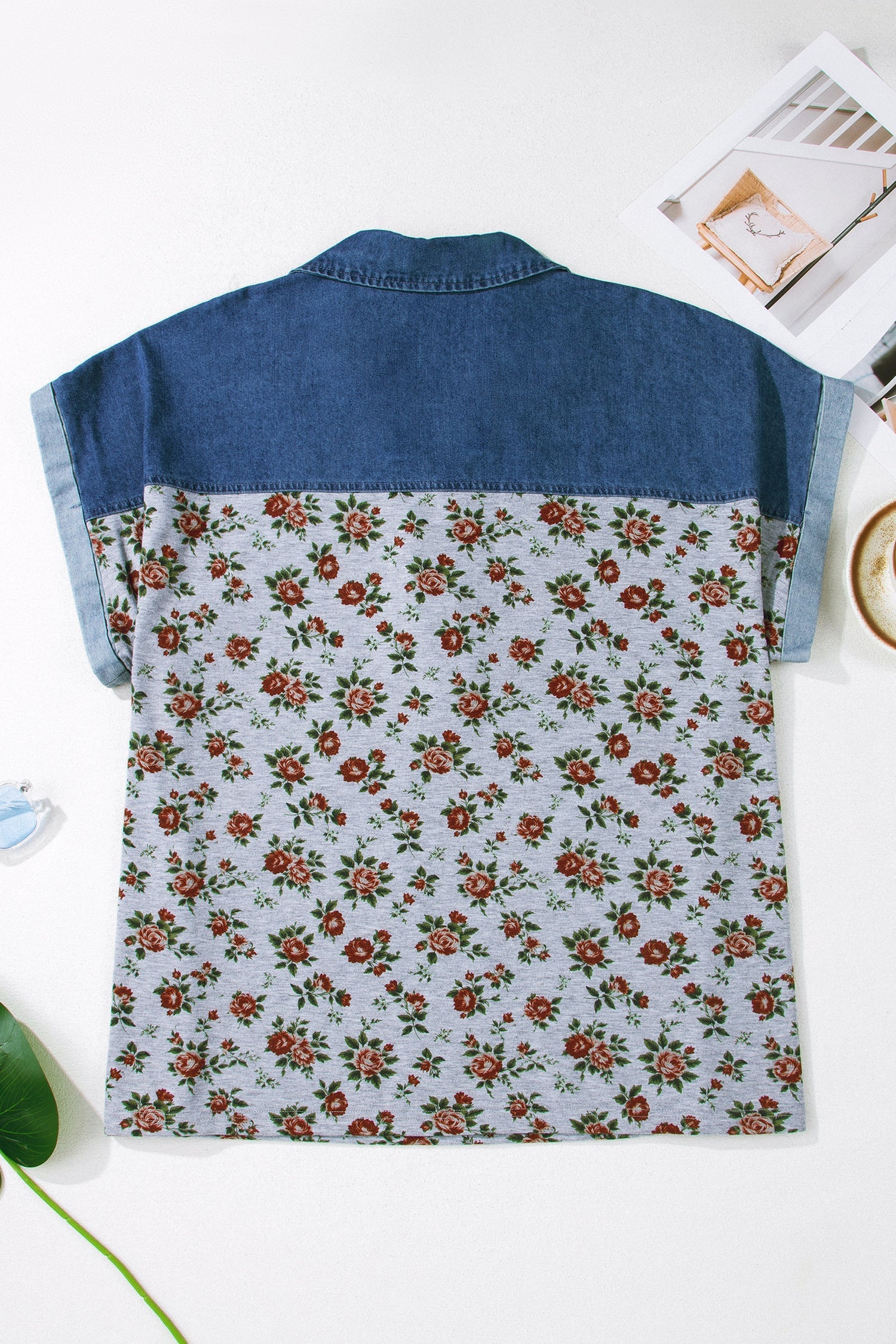 Karla Print Patchwork Polo Plus Size T-Shirt