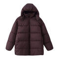 Simple Versatile Loose-fitting Padded Coat With A Hood
