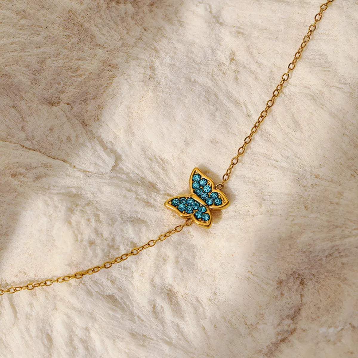 18K Gold-Plated Butterfly Adjustable Bracelet