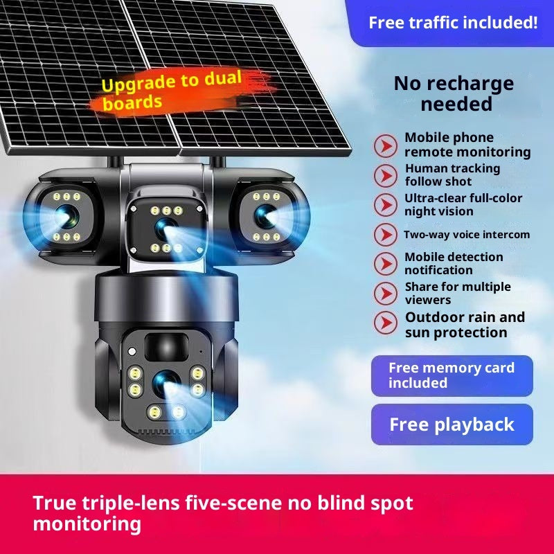 Solar Surveillance Camera Without Plug-in