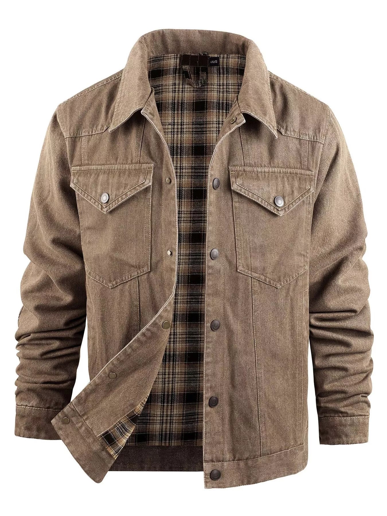 Men's Casual Snap Down Denim Jacket