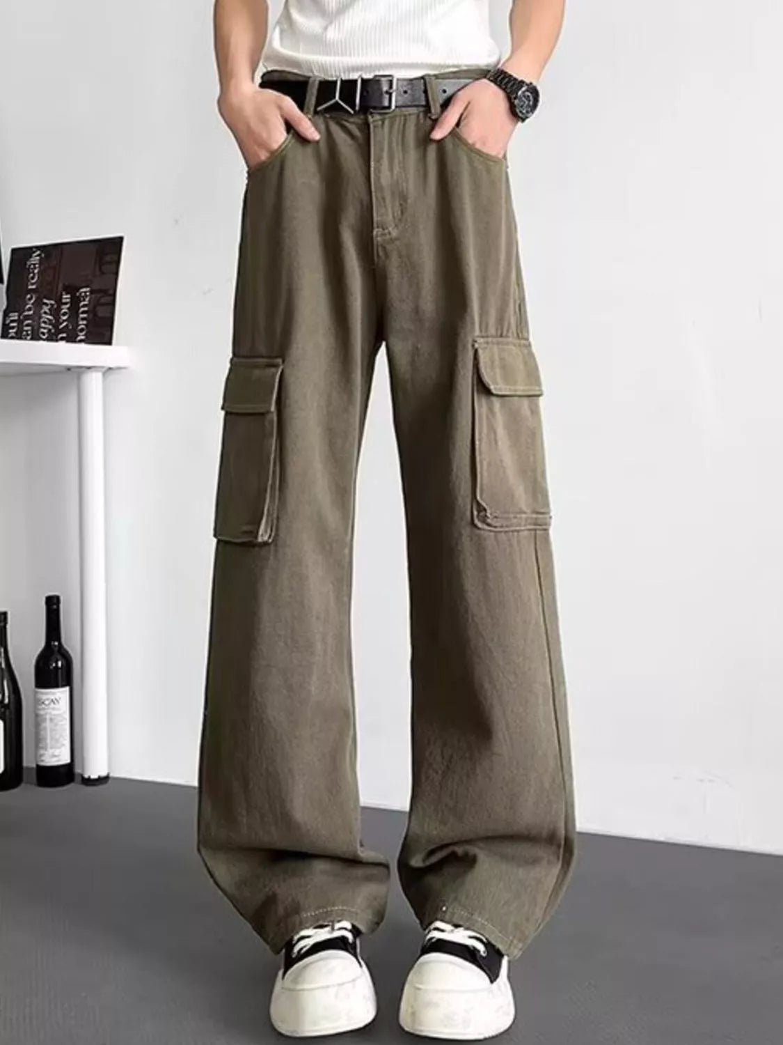 Men's Plus Size Loose Fit Cargo Pants