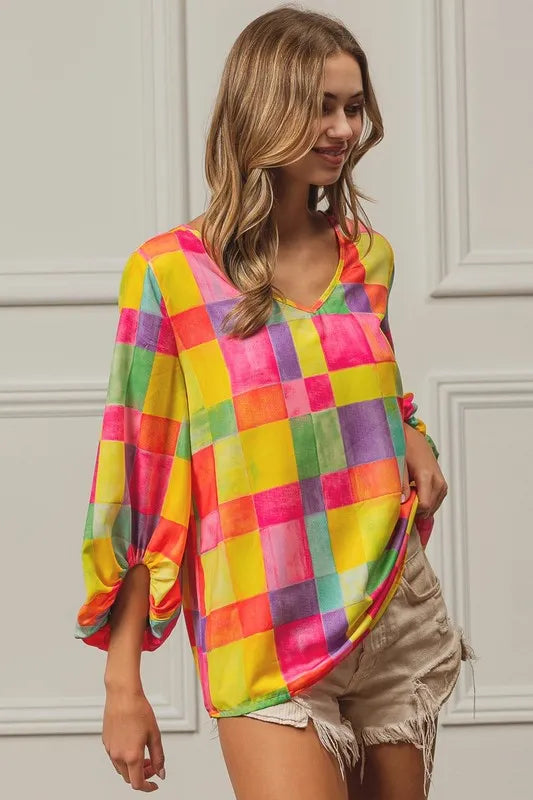BiBi Multi Block Bubble Pop Ballon Top