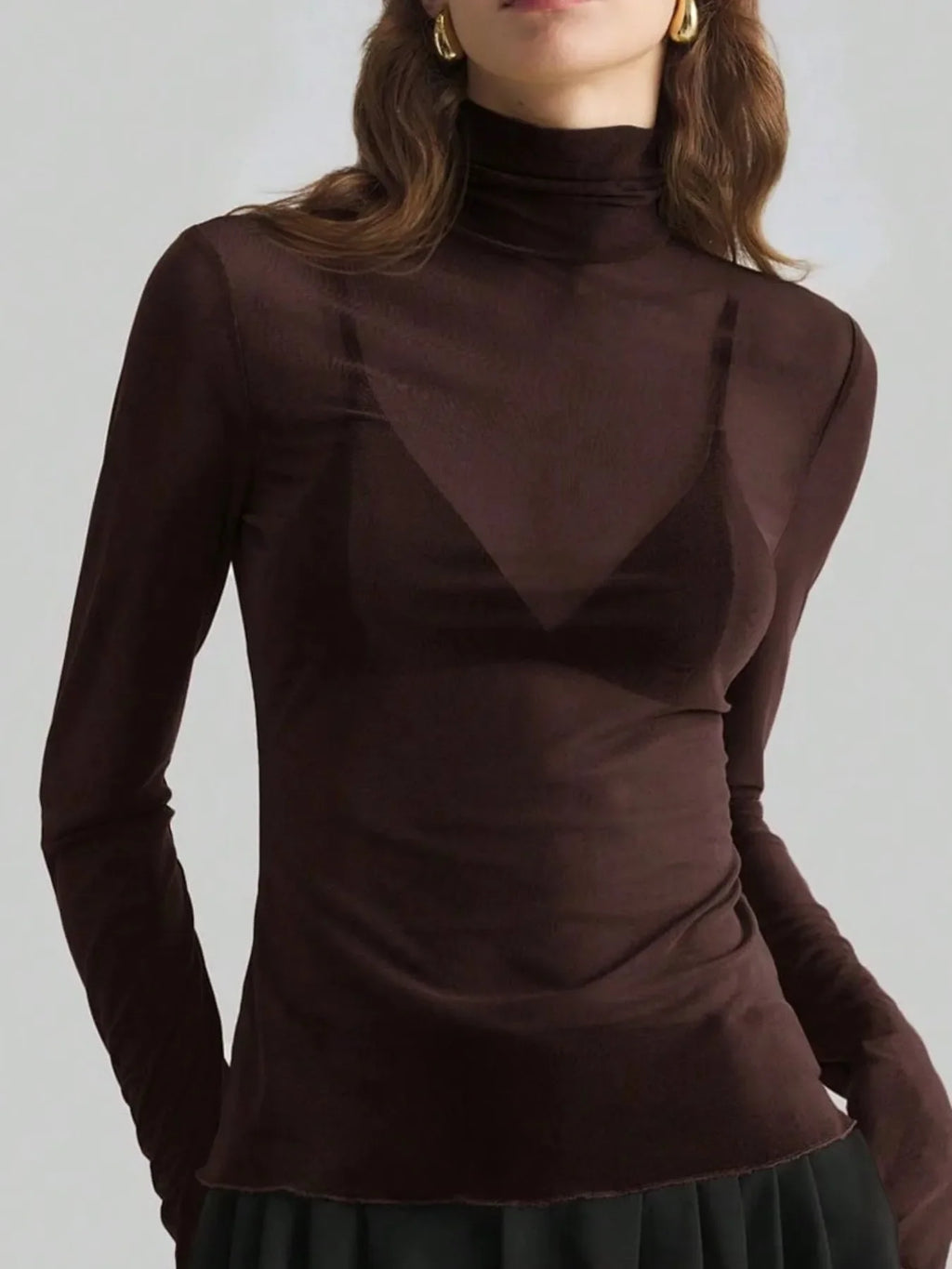 Turtleneck Long Sleeve Top