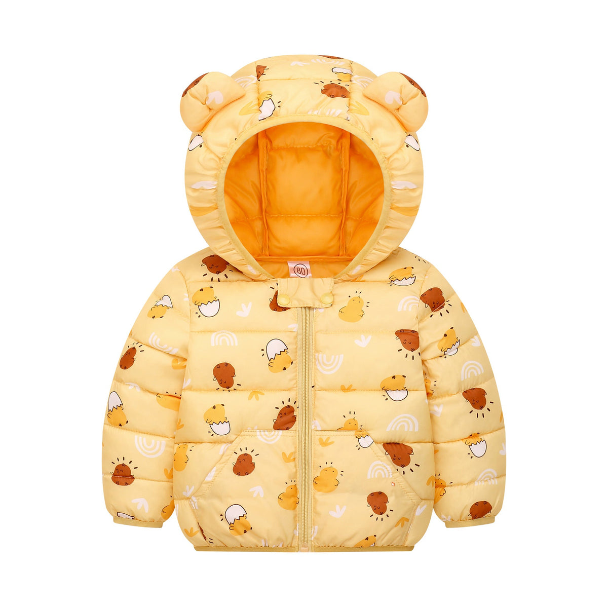 Small And Medium-sized Children's Down Padded Winter Boys And Girls Printed Cotton Coat