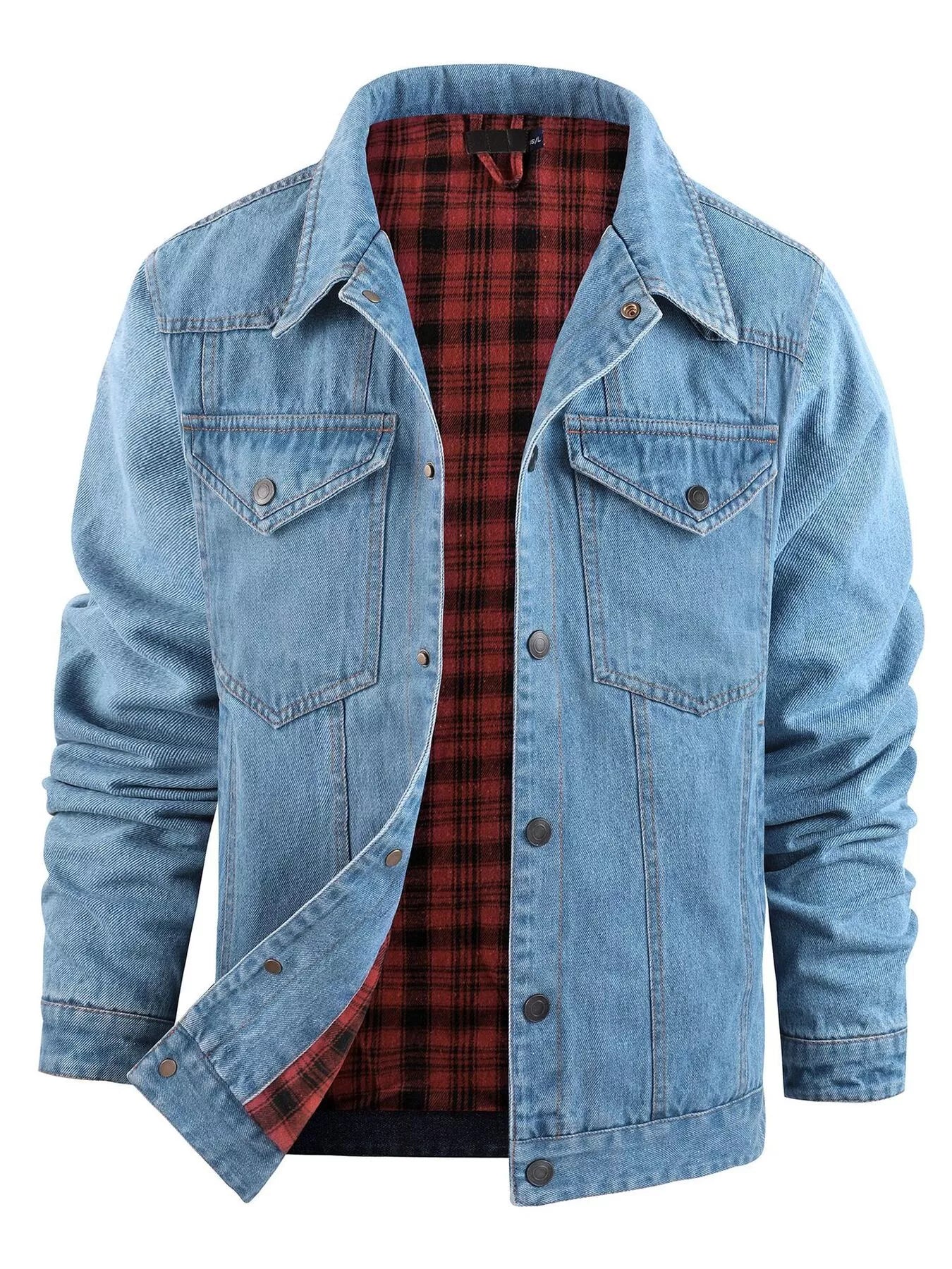 Men's Casual Snap Down Denim Jacket